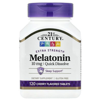 Мелатонин, быстрорастворимый, вишня, 10 mg, 120 таблеток
