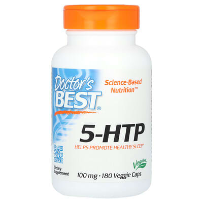 5-HTP, 100 mg, 180 вегетарианских капсул