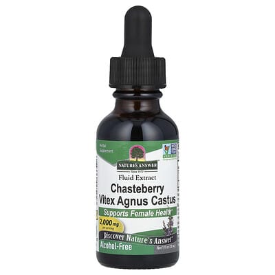 Витекс Agnus Castus, экстракт, без спирта, 2,000 mg, 1 fl oz (30 ml)