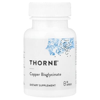 Thorne бисглицинат меди, 60 капсул (2 mg на капсулу)