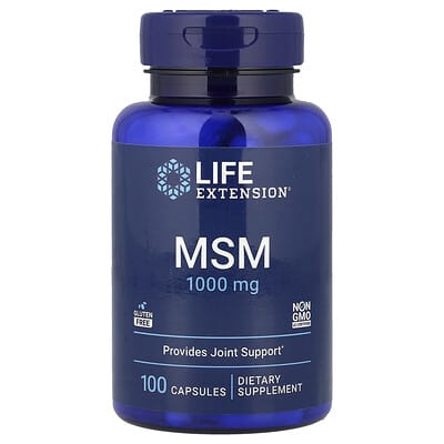 MSM, 100 капсул (1,000 мг на капсулу)