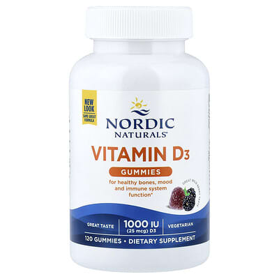 Vitamin D3 Gummies, Wild Berry, 120 Gummies