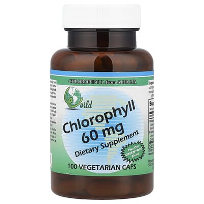 Хлорофилл, 60 mg, 100 вегетарианских капсул