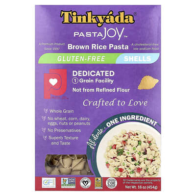 Tinkyada макароны из бурого риса, ракушки, 16 oz