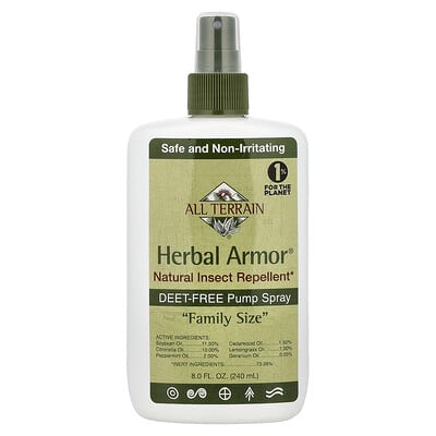 Натуральное репеллент от насекомых Herbal Armor® спрей без Deet 8 fl oz