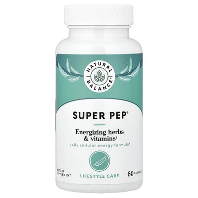 Super Pep® Energizing Herbs & Vitamins, 60 капсул