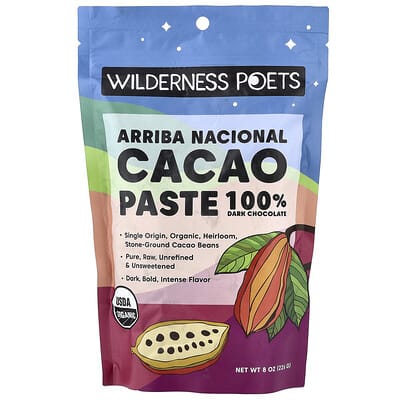 Органическая паста из какао Arriba Nacional, темный шоколад, 8 oz (226 g)