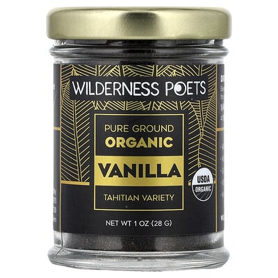 Pure Ground Organic Vanilla, Tahitian Variety, 1 oz (28 g)