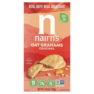Овсяное печенье Oat Grahams, Original, 4 Packs, 5.64 oz (160 g)