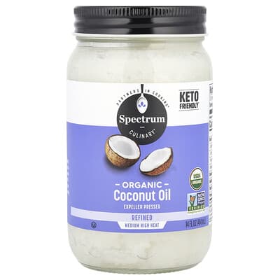 Organic Coconut Oil, Refined, 14 fl oz (414 ml)