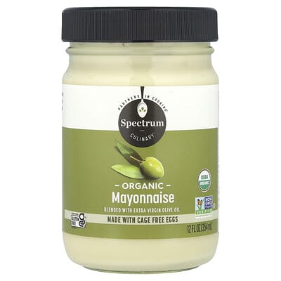 Органический майонез Spectrum Culinary с оливковым маслом Extra Virgin 12 fl oz (354 ml)