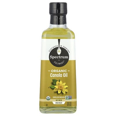 Органическое рапсовое масло, холодного отжима, рафинированное, 16 fl oz (473 ml)