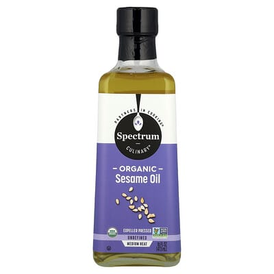 Organic Sesame Oil, Unrefined, 16 fl oz (473 ml)