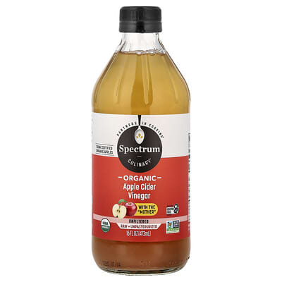 Organic Apple Cider Vinegar, Unfiltered, 16 fl oz (473 ml) яблочный уксус