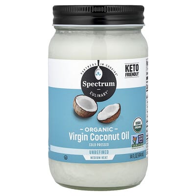 Органическое нерафинированное кокосовое масло Spectrum Culinary, 14 fl oz (414 ml)
