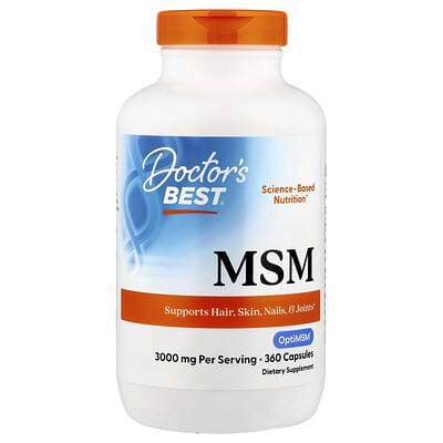 MSM with OptiMSM®, 360 Capsules (1,000 mg  per Capsule)