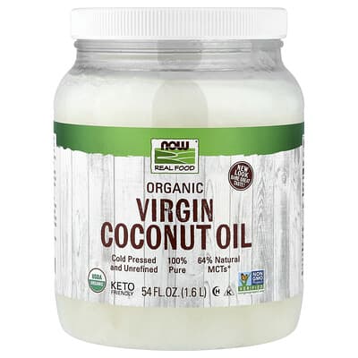 Органическое девственное кокосовое масло, 54 fl oz (1.6 L)