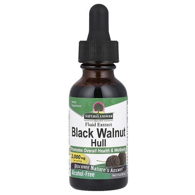 Black Walnut Hull, жидкий экстракт, без спирта, 2,000 mg, 1 fl oz (30 mL)