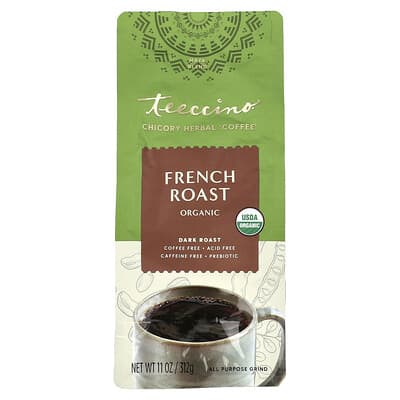 Prebiotic Chicory Herbal Coffee Alternative, French Roast, Dark Roast, Caffeine Free, 11 oz (312 g)