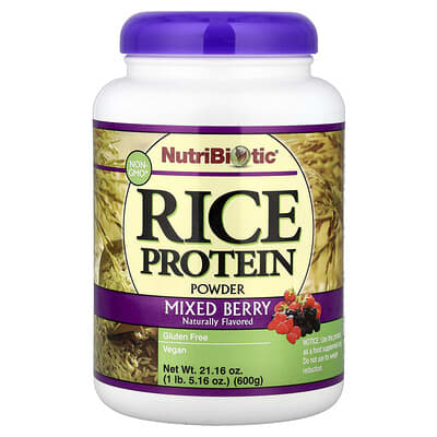 Рисовый протеиновый порошок, Mixed Berry, 1 lb, 5.16 oz (600 g)