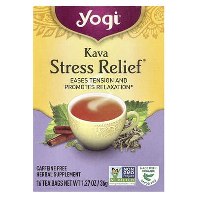 Stress Relief®, кава, без кофеина, 16 чайных пакетиков, 1.27 oz (36 g)