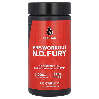 SIXSTAR Pre-Workout N.O. FURY, 60 капсул