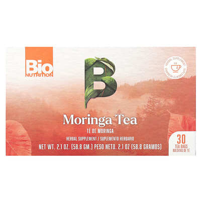 Чай Moringa, без кофеина, 30 чайных пакетиков, 2.1 oz (58.8 g)