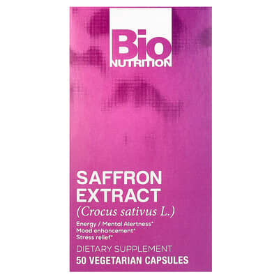 Bio Nutrition экстракт шафрана, 88.5 mg, 50 вегетарианских капсул