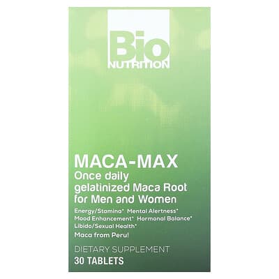 Bio Nutrition Maca-Max 1,000 mg 30 Tablets для мужчин и женщин