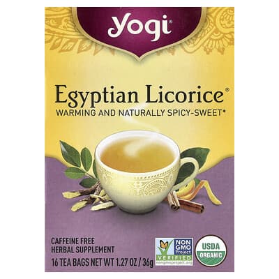 Yogi Tea Egyptian Licorice®, без кофеина, 16 чайных пакетиков, 1.27 oz (36 g)