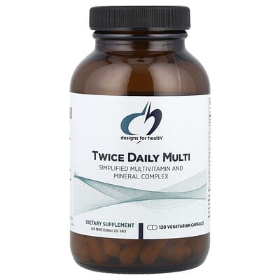 Designs For Health Twice Daily Multi, 120 вегетарианских капсул