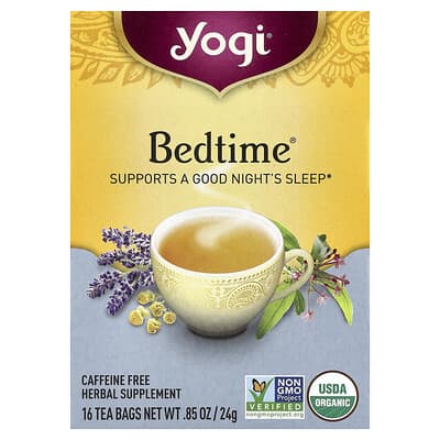 Bedtime®, без кофеина, 16 чайных пакетиков, 0.85 oz (24 g)