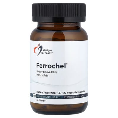 Designs For Health Ferrochel® 120 вегетарианских капсул (27 mg per Capsule)