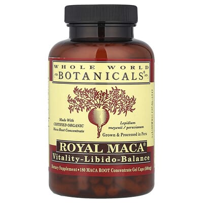 Корень маки Royal Maca®, 500 mg, 180 капсул