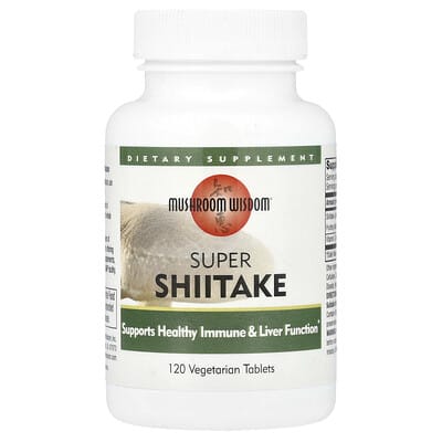 Mushroom Wisdom Super Shiitake, 120 вегетарианских таблеток