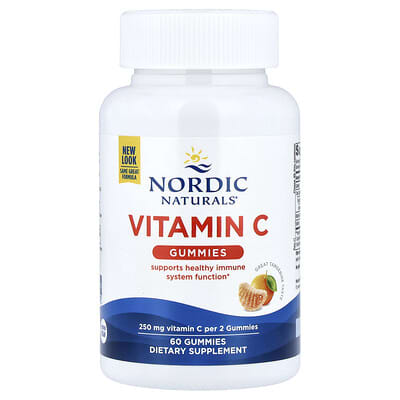 Vitamin C Gummies, Tangerine, 60 Gummies (125 mg per Gummy)