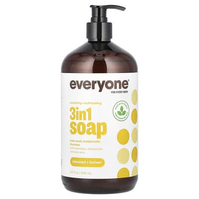 3 in 1 Soap, Coconut + Lemon, 32 fl oz (946 ml)