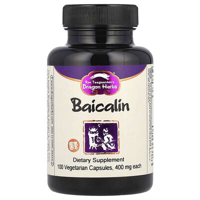Dragon Herbs Baicalin, 400 mg, 100 вегетарианских капсул