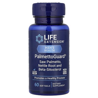 Мужское здоровье, PalmettoGuard®, Saw Palmetto, Nettle Root и Beta-Sitosterol, 60 мягких капсул