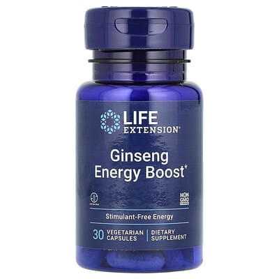 Life Extension Ginseng Energy Boost, 30 вегетарианских капсул (200 mg на капсулу)