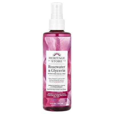 Rosewater & Glycerin, Hydrating Facial Mist, Dry to Combination Skin, 8 fl oz (237 ml)