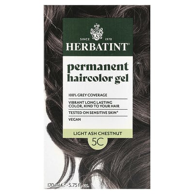 Гель для стойкого окрашивания волос, 5C Light Ash Chestnut, 5.75 fl oz (170 ml)
