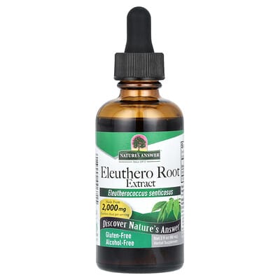 Nature's Answer экстракт корня элеутерококка, без спирта, 160 mg, 2 fl oz (60 ml)