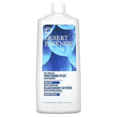 Ополаскиватель для рта с маслом чайного дерева Whitening Plus, мятный, 16 fl oz (473 ml)