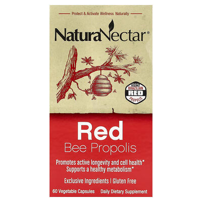 Красный прополис Red Bee, 60 вегетарианских капсул