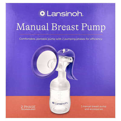 Ручной молокоотсос Lansinoh, 1 Manual Breast Pump и аксессуары