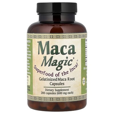 Желеобразный корень маки, 600 mg, 200 капсул