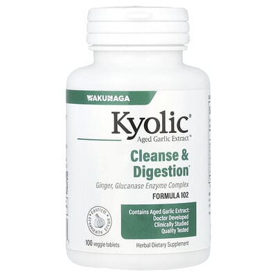 Экстракт чеснока Aged Garlic Extract™, Очищение и пищеварение, Formula 102, 100 вегетарианских таблеток