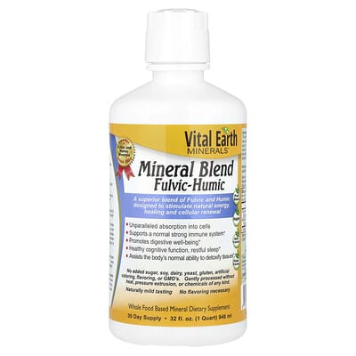 Минеральная смесь Fulvic-Humic, 32 fl oz (946 ml)