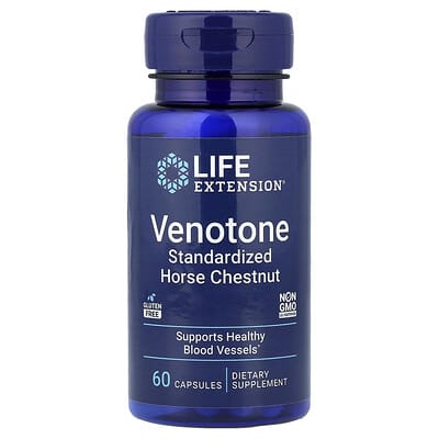 Venotone, стандартизированный конский каштан, 60 капсул (250 mg на капсулу)